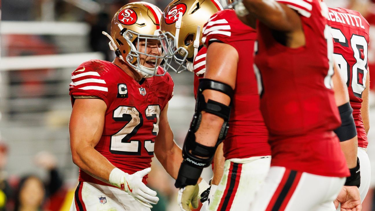 Christian McCaffrey’s 201 scrimmage yards power 49ers past Falcons